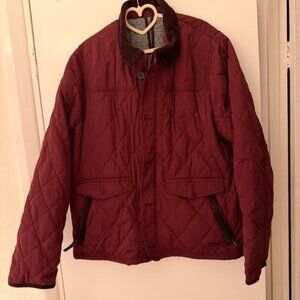 Ted Baker Men's Quilted Burgundy Bomber Jacket - Extra Large (EU5)Good Condition